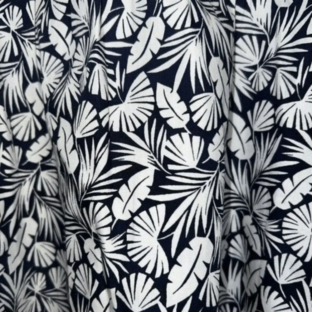 BODEN Navy/White Hawaiian Leaf Foliage‎ Mini Skirt Cotton NWT Size 10 - Picture 3 of 7